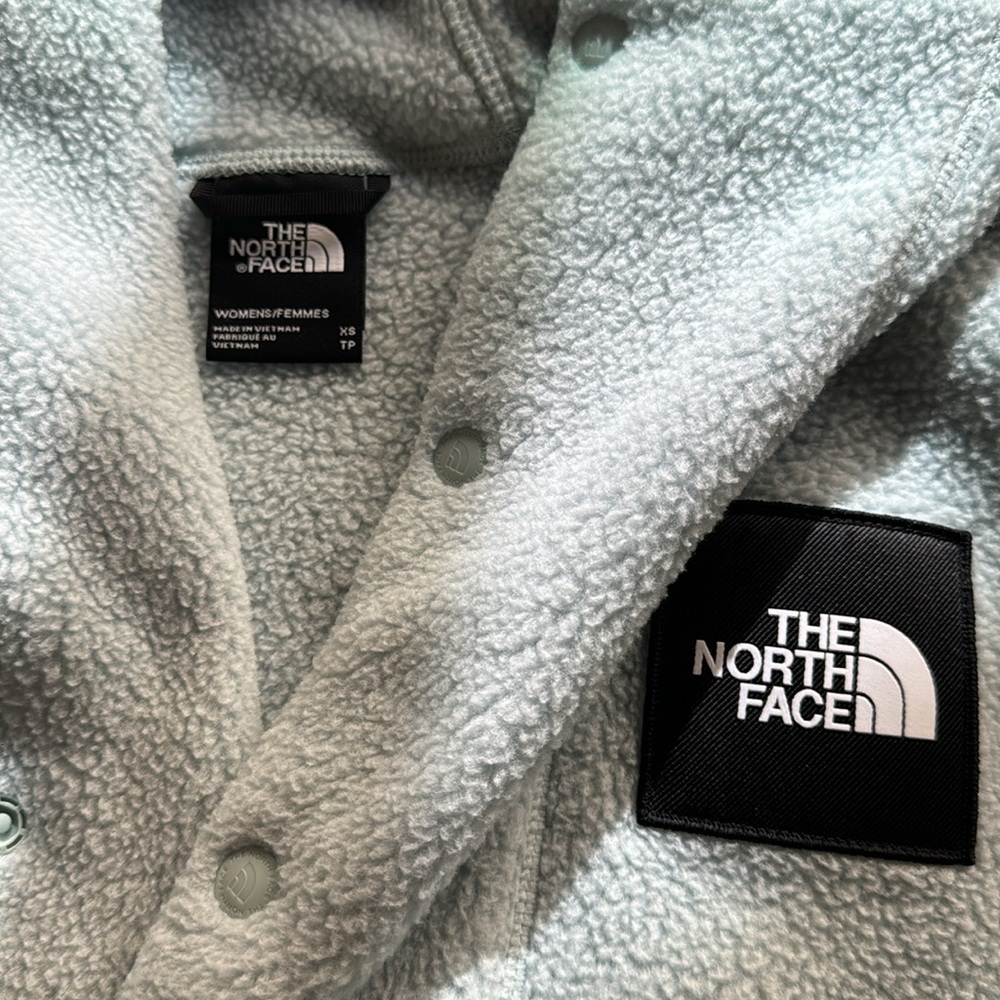 The North face women’s Riit fleece pullover anorak in cloud blue - Picture 5 of 12